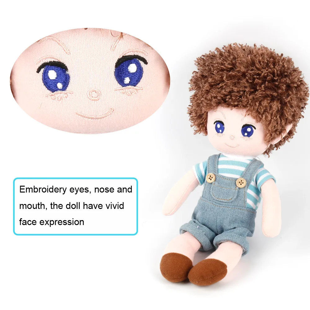 China suppliers custom made cotton stuffed cute boys rag dolls
