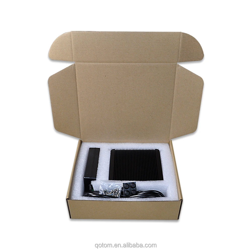 I5 6 портов COM настольный компьютер Qotom-Q350P 8G DDR3L RAM 128G SSD Wi-Fi Core i5-4200U безвентиляторный 2 LAN RS485 киосков мини-ПК