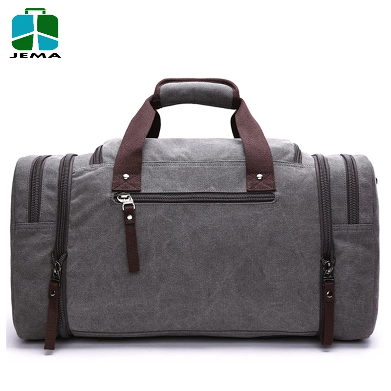 Unisex Canvas Travel mens duffel bag Weekend Bag with Strap