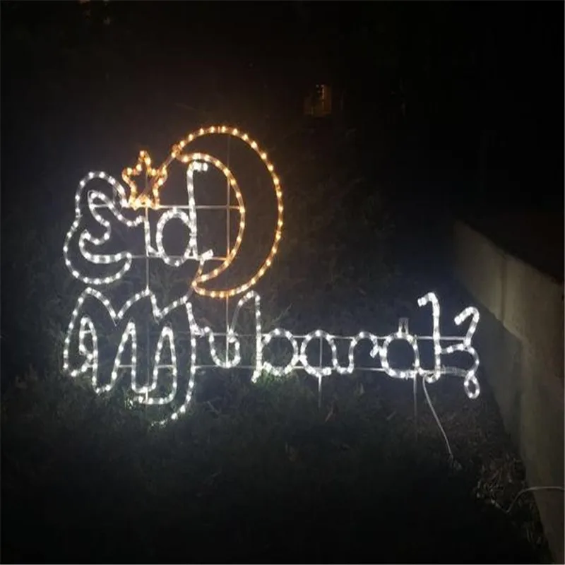 ABS gluing Eid mubarak ramadan motif lights ramadan decorations