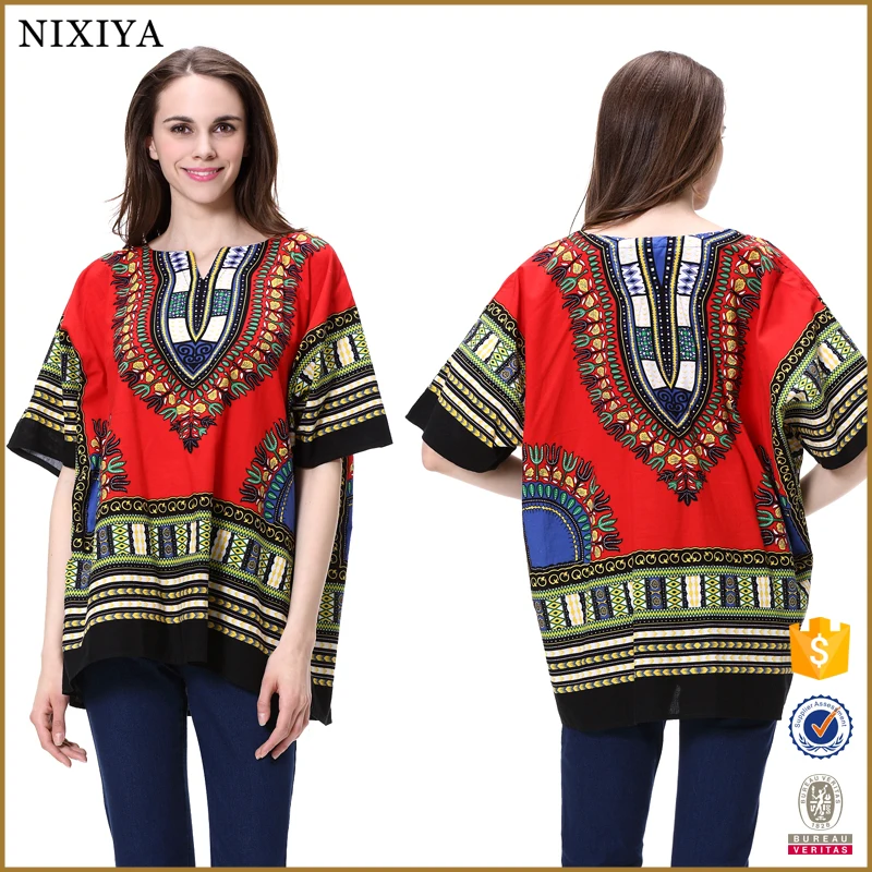 100% Cotton Ladies Custom Dashiki Shirt Wholesale China