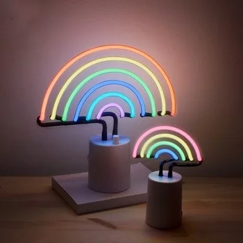 Rainbow neon sculpture oem china factory shanghai antuo neon custom different colors neon lighting lamp