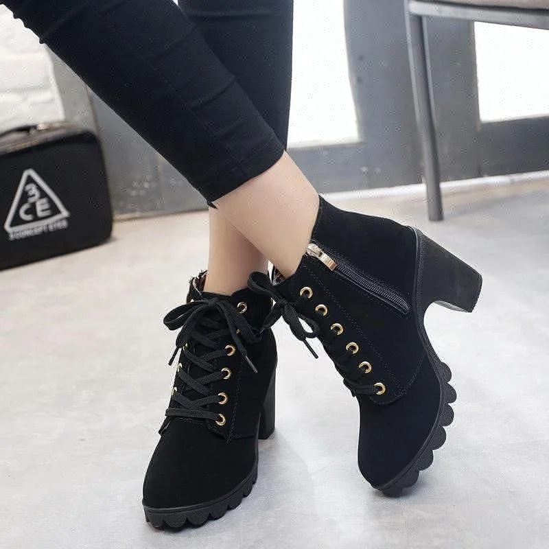 
GUGUTREE 35-41# cheap prices large size women winter boots big sizes lady winter ankle boots 