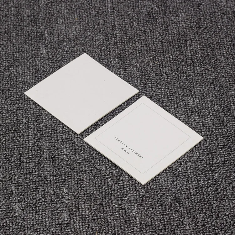 Sustainable Apparel Hangtag Embossed Paper Design for Use on Garments Shoes Bags