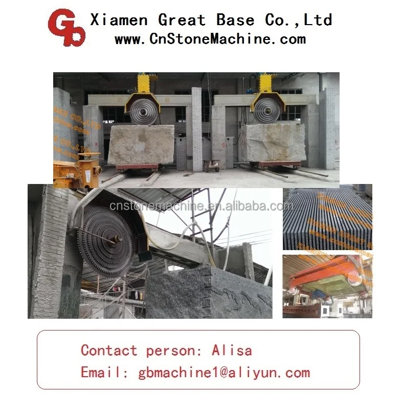 Auto Stone Bridge Type Block Cutter with Trolley