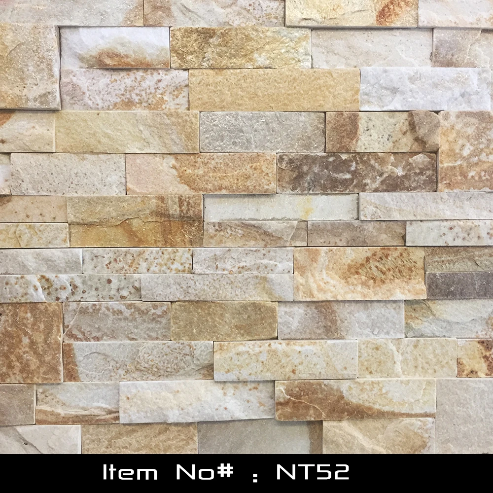 
Wholesale Price Yellow Marble Natural Cultural Stone Wall For Hotel Wall 