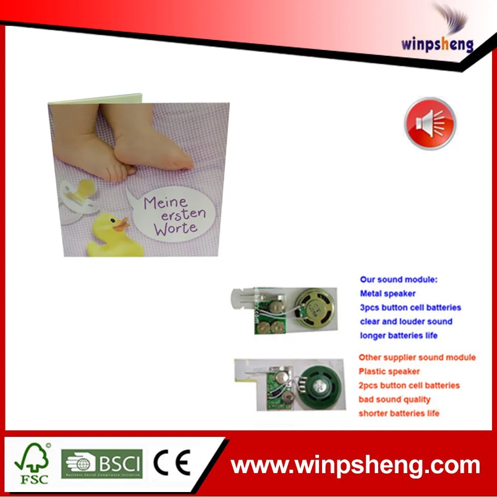 
Best Quality 30s Voice Recordable Sound Modules For Birthday Greeting Card Made In China, Shenzhen 