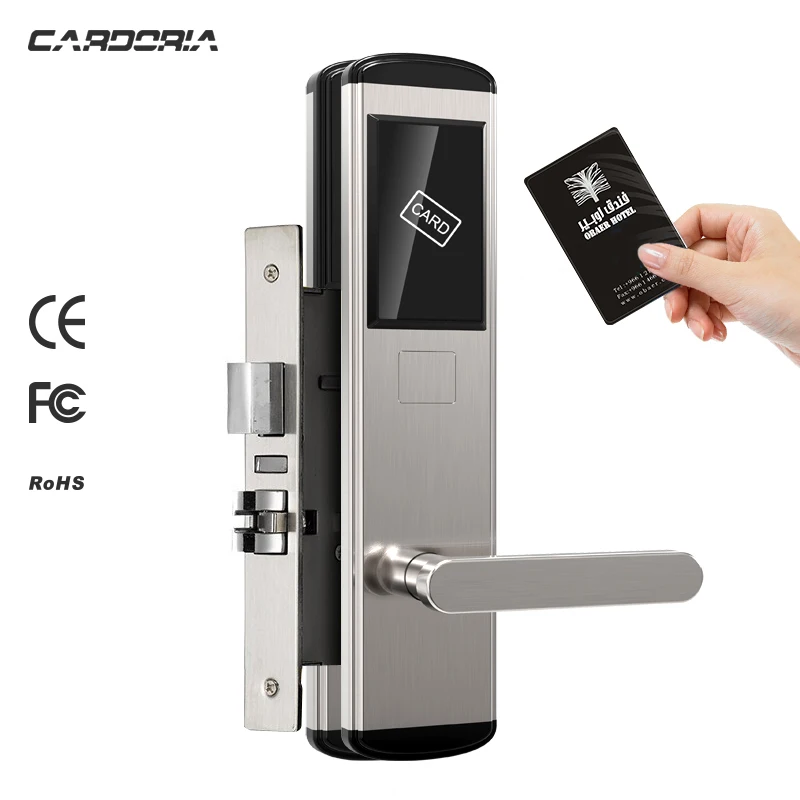 Free Software High Quality Stainless Steel Smart Hotel Key Card Door Locks