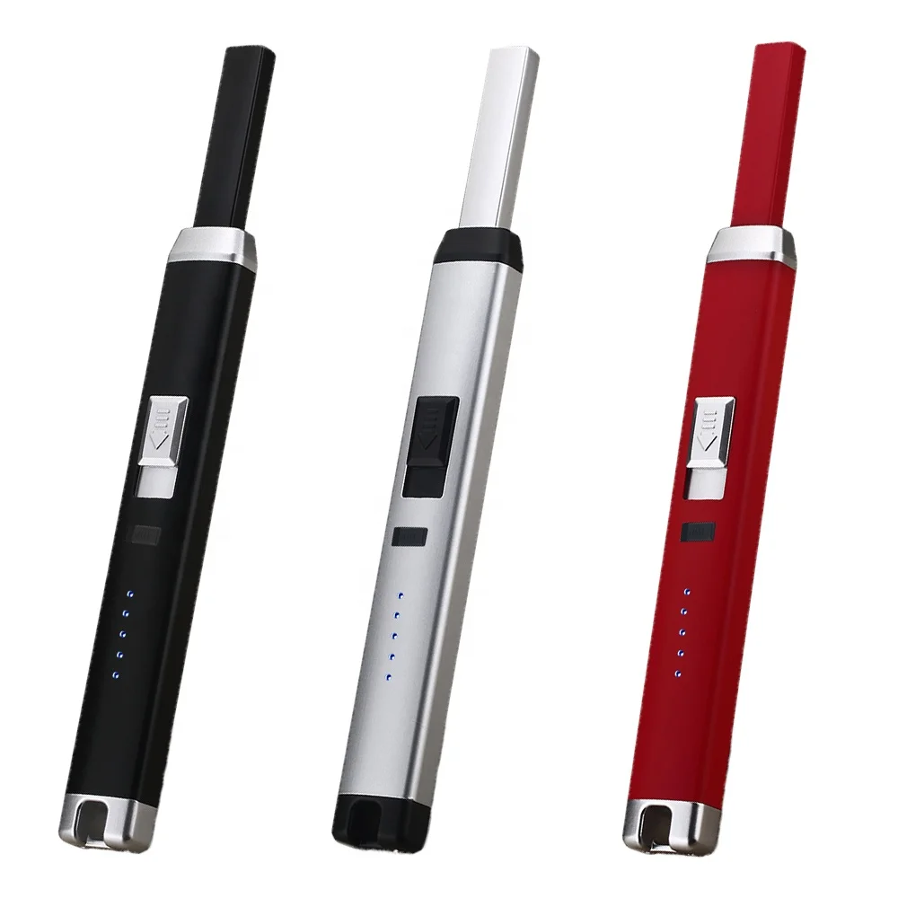 
SAFE USB Long Lighter Rechargeable Windproof Kitchen lighter, Flameless Electric Lighter no gas 