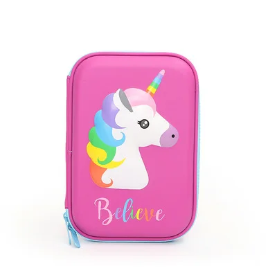 big capacity cute cartoon print unicorn eva smiggle pencil case
