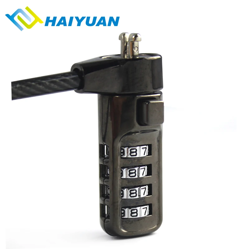 Anti-thief Code Lock Laptop Computer Black Electroplating Laptop Combination Lock Security Cable Notebook Security Cable