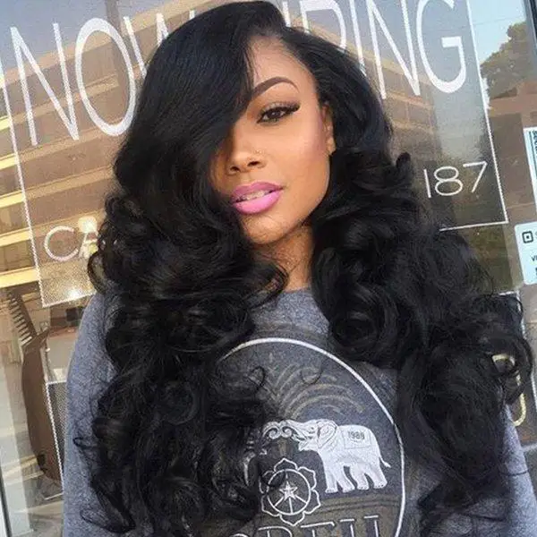 GS unprocessed human hair weave bundles free sample VIRGIN human hair extention hair bundles loose wave for black women