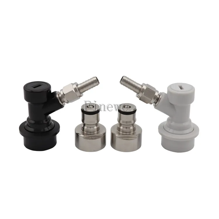 304 Stainless Steel Carbonation Cap Ball Lock Disconnect Keg Coupler Adapter Home Beer Brewing Conversion Kit