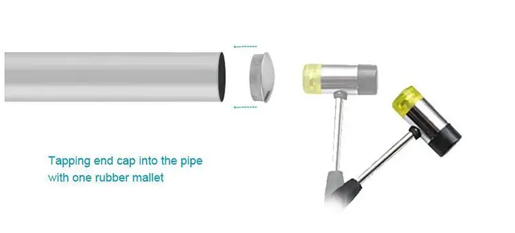 High quality Stainless Steel Stair Handrail End Cap For Round Pipe