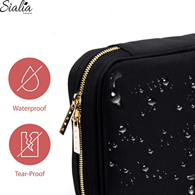 Sialia China Factory Sales Makeup Brush PU Pouch Private Label Travel Cosmetic Make Up Leather Bag Custom