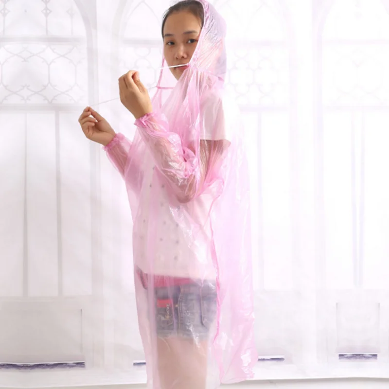 PE прозрачный толстые один кусок портативный плащ