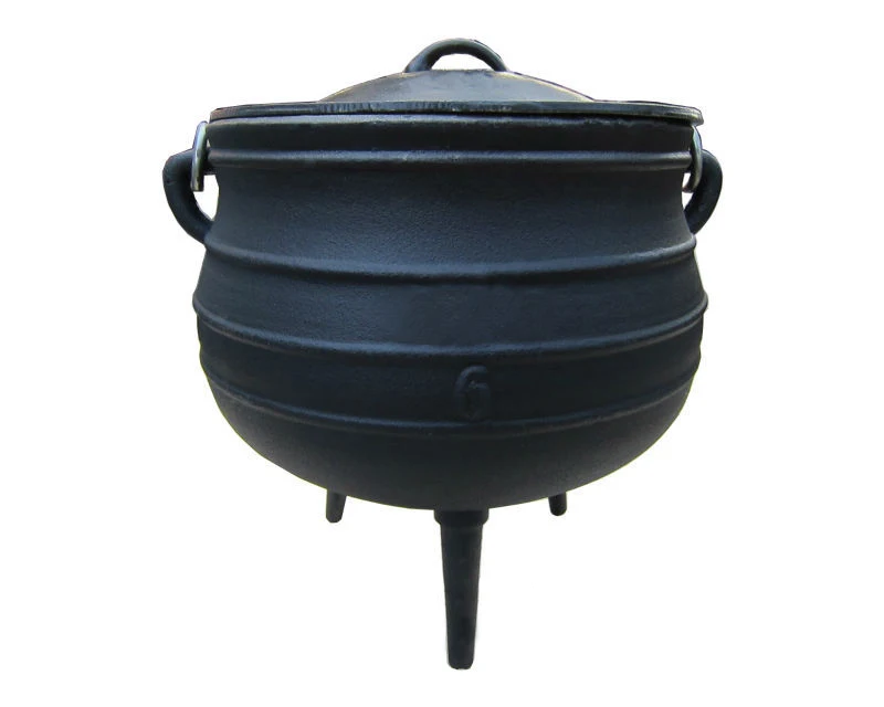 Traditional African Three Legged Pot Outdoor Cauldron Potjie Cast Iron Cooking Pot
