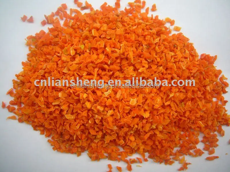 Заводская поставка натуральные органические обезвоженные овощи сушеные Морковные гранулы 1x3 3x3 10x10x3 мм