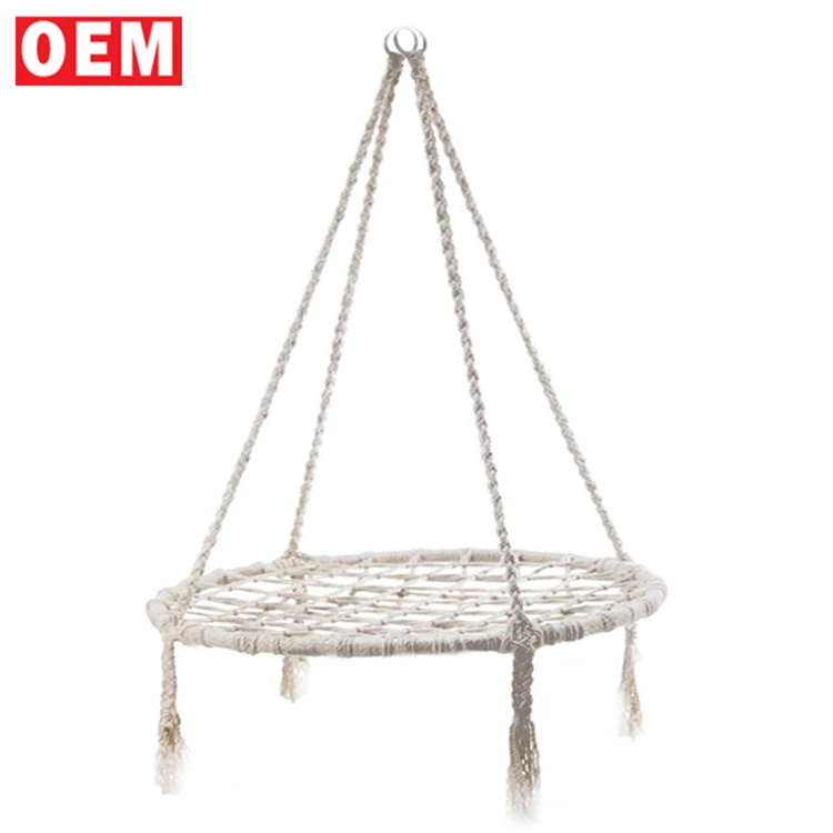 YLM custom design strong Round Hammock Macrame Spider handmade Web Swing