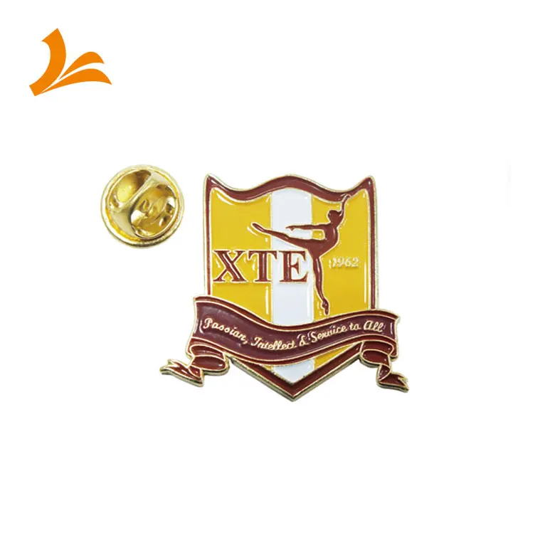 Wholesale customized bulk cheap head shape dyed black metal lapel pin