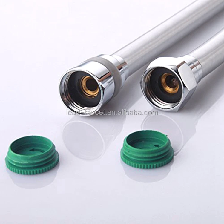 Explosion-Proof Sliver Flexible Shower Hose 1.5M PVC Handheld Shower Pipe Bidet Hose