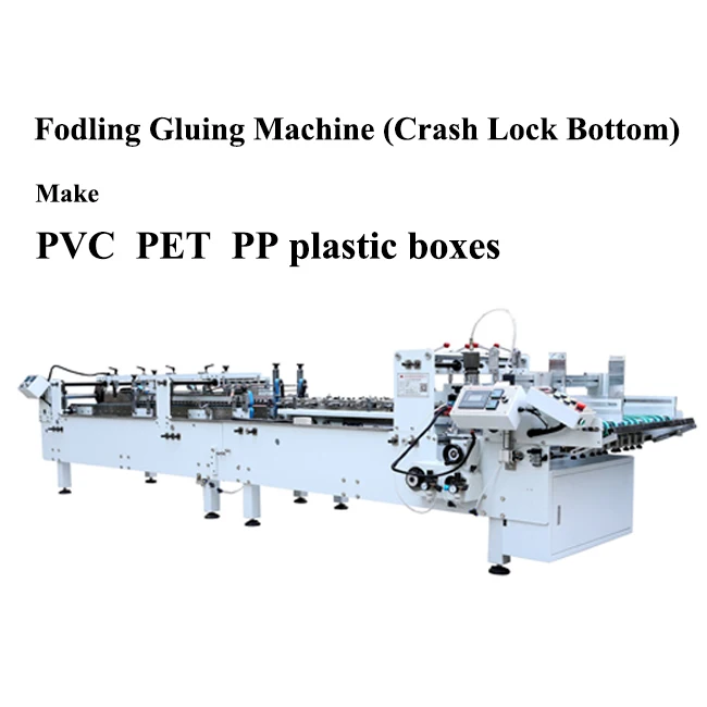 
folding gluing machinery for plastic carton box carton folding gluing paste 