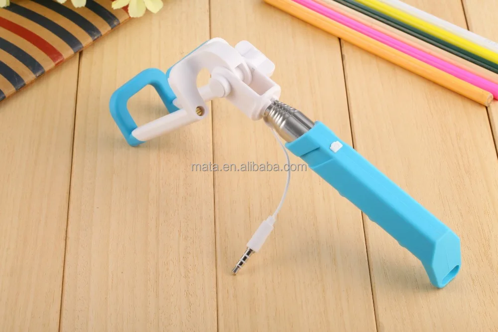 Оптовая продажа мини портативный красочные радуга Selfie палка