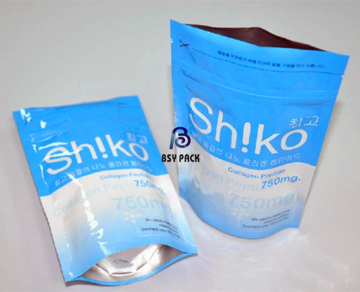 
stand up pouch with spout for packing engine oil 