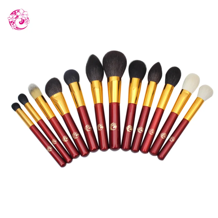 ENERGY Professional Cosmetic Brush Premium Handle Nylon hair brass Ferrule Makeup Brush set