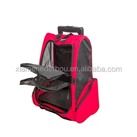 Pettom Roll Around 4-in-1 Pet Carrier Travel Backpack for Dogs and Cats Travel Tote Airline Approved