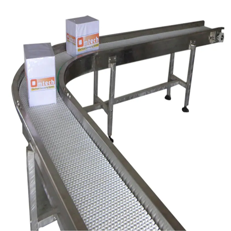 0-180 degree stainless steel/plastic chains food beverage processing turn conveyors