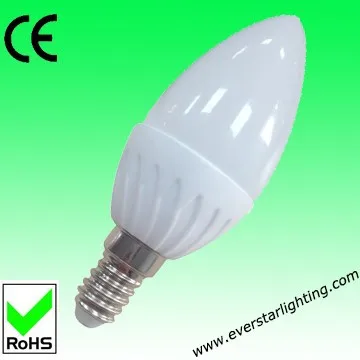 230v 5w 2835 surface ra>80 ceramic 180 degree ce rohs led candle lamp