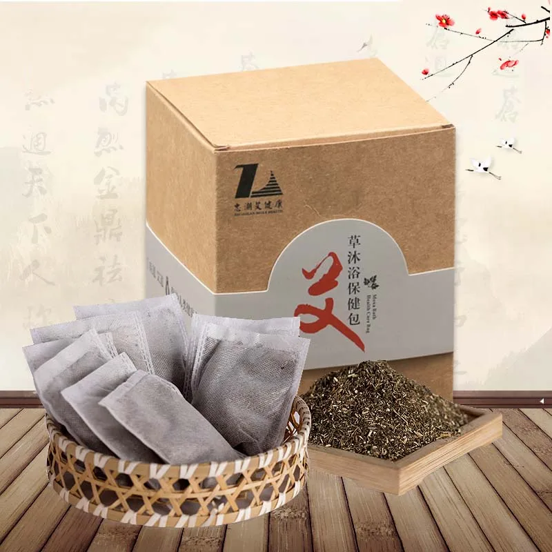 Female exclusive product wormwood bath bag herbal moxa soak bath powder for relieving mental strain