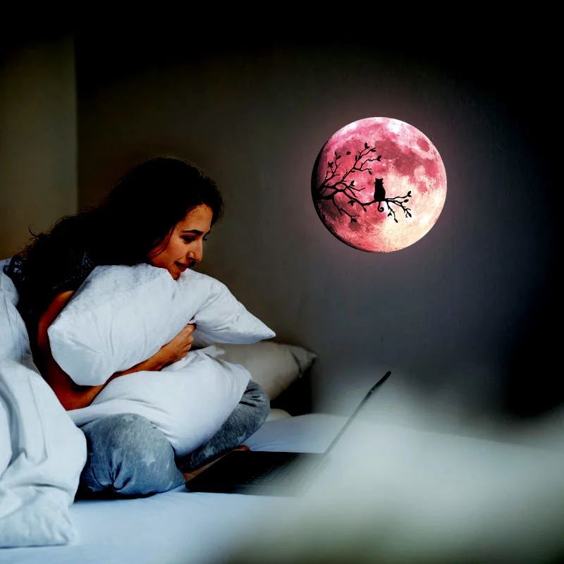 Y0049, светящаяся в темноте луна, украшение для дома, съемная Наклейка на стену