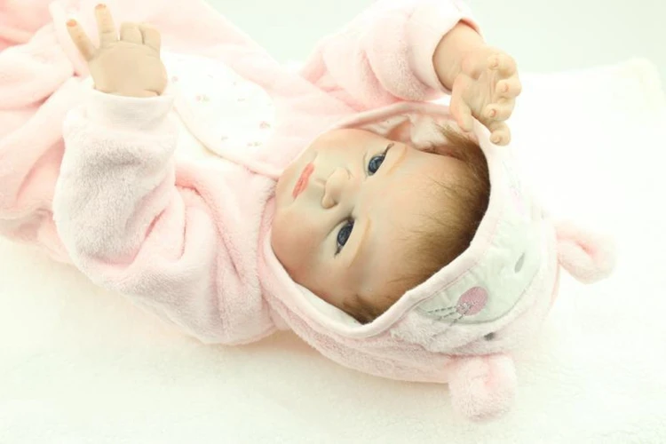 2018 New Reborn Baby Girl Doll 58cm Full Body Silicone Handmade Lifelike  Doll  gift  toy