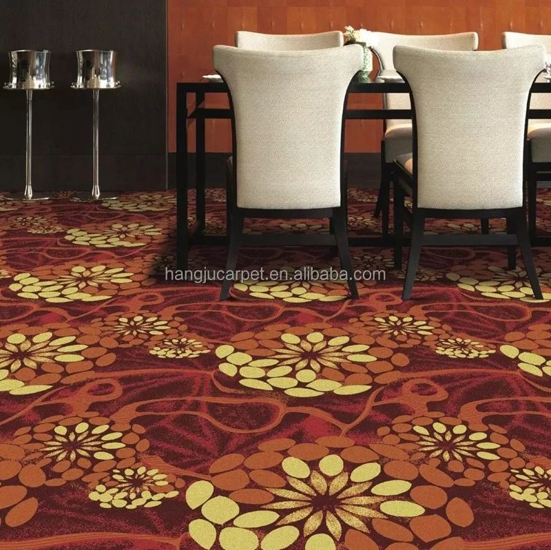 Hotel Nylon Printed Red Ballroom and Restaurant Stocks Carpet MH-1007