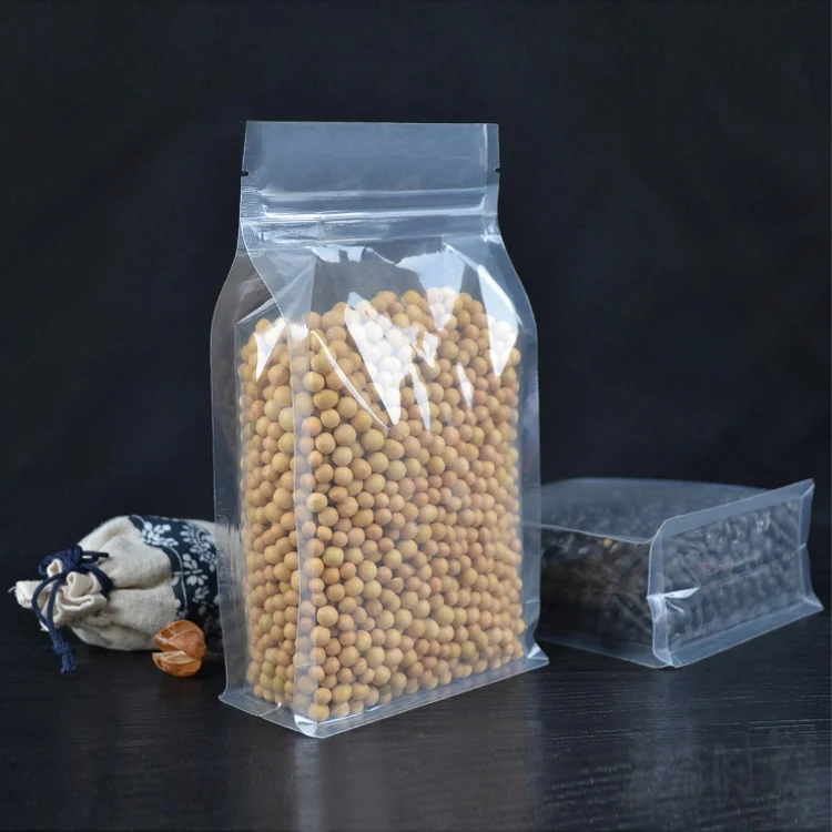 Clear Zipper Flat Bottom Pouch Bag, Coffee/Tea/Spices Packaging Bag, Snack Bag