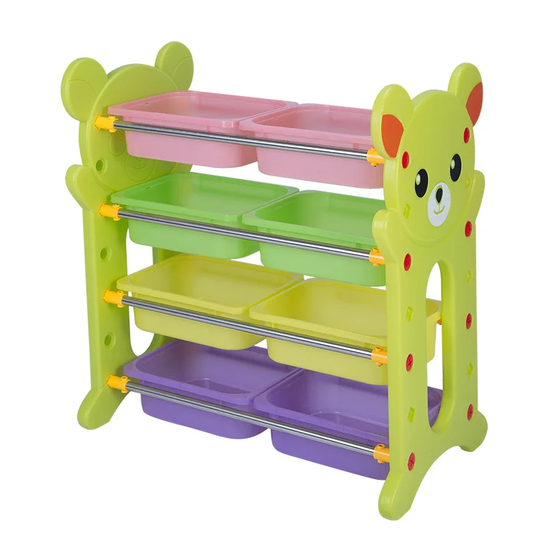 Bear kids plastic toy storage cabinet/children toys storage cabinets/kindergarten furniture QC-04026