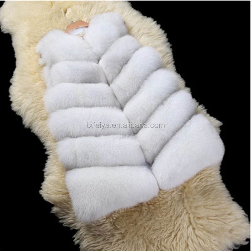 Высококачественный пушистый и мягкий женский длинный жилет из натурального Лисьего меха