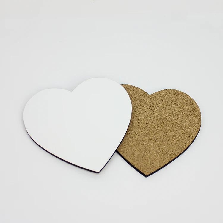 4 дюйма Сердце каботажное судно прозрачная сублимирующе МДФ coaster для деревянный стол персональный дизайн прозрачная сублимирующе