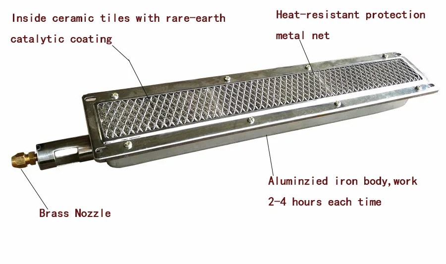 BBQ Machine Infrared Ceramic Tile Gas Heater for Cake Bakery Equipment HD400