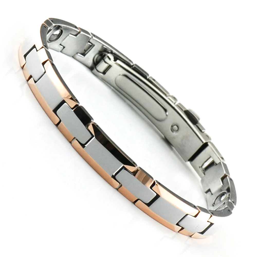 
Energinox Health Care Couple Bracelet 99.999 Germanium Tourmaline FIR Ion Magnetic Energy Tungsten Germanium Bracelet 
