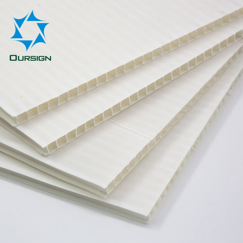 48 in.x96 in. x 4MM 750gsm Popular Polypropylene Sheet PP Hollow Sheet used in Sign