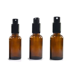 Hot sale Cosmetic bottle 100ml amber perfume lotion serum glass bottle with pump sprayer cap