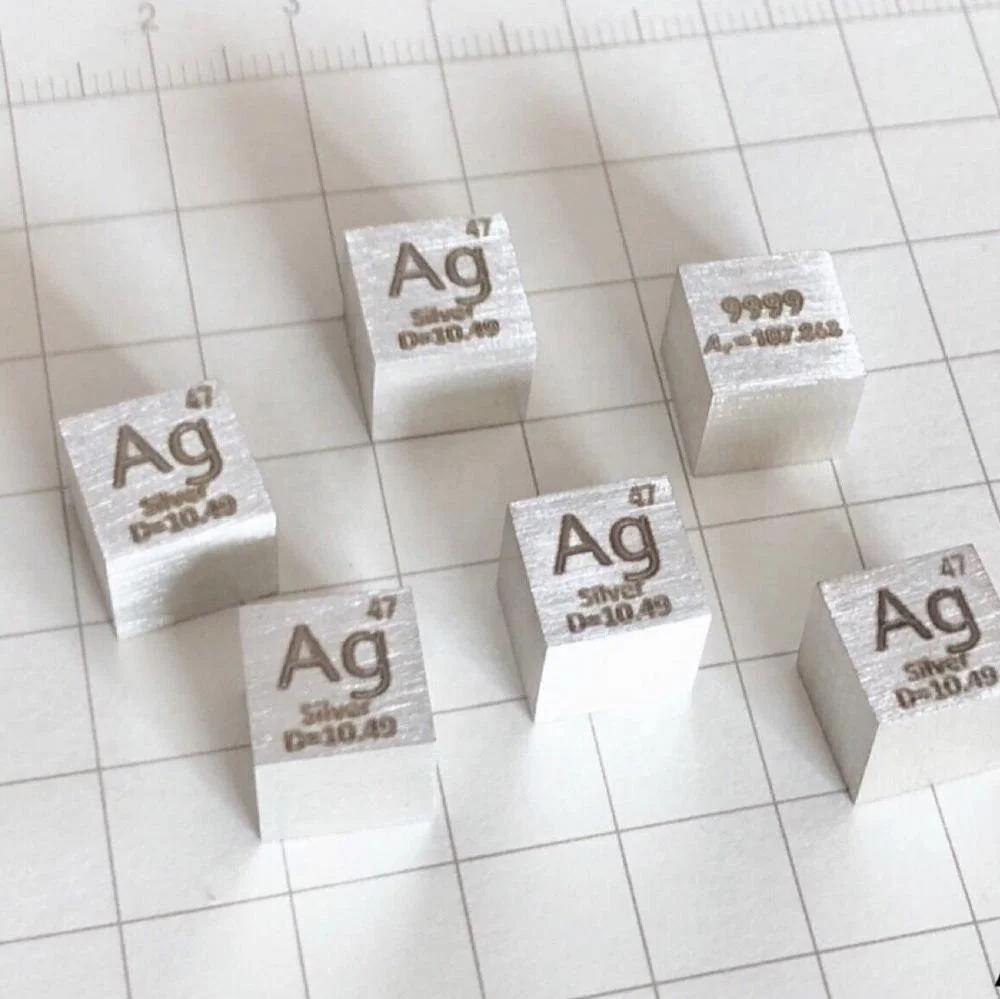 Поставка серебро (Ag) металла 10 мм кубические Ag10x10x10mm плотность куб для элемент коллекции