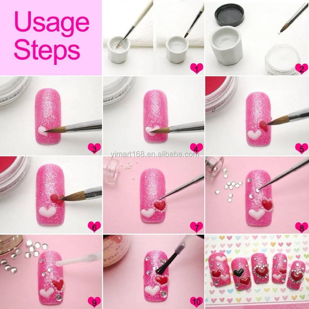 Yimart 12-Color Mirror Nail Art Carving Powder Acrylic Polymer for Gel Nails