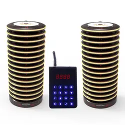 BYHUBYENG Alphanumeric Paging System 1 Pcs Keypad And 30 Pcs Pager FM Technology Factory Outlet 3000m Long Range Pager System