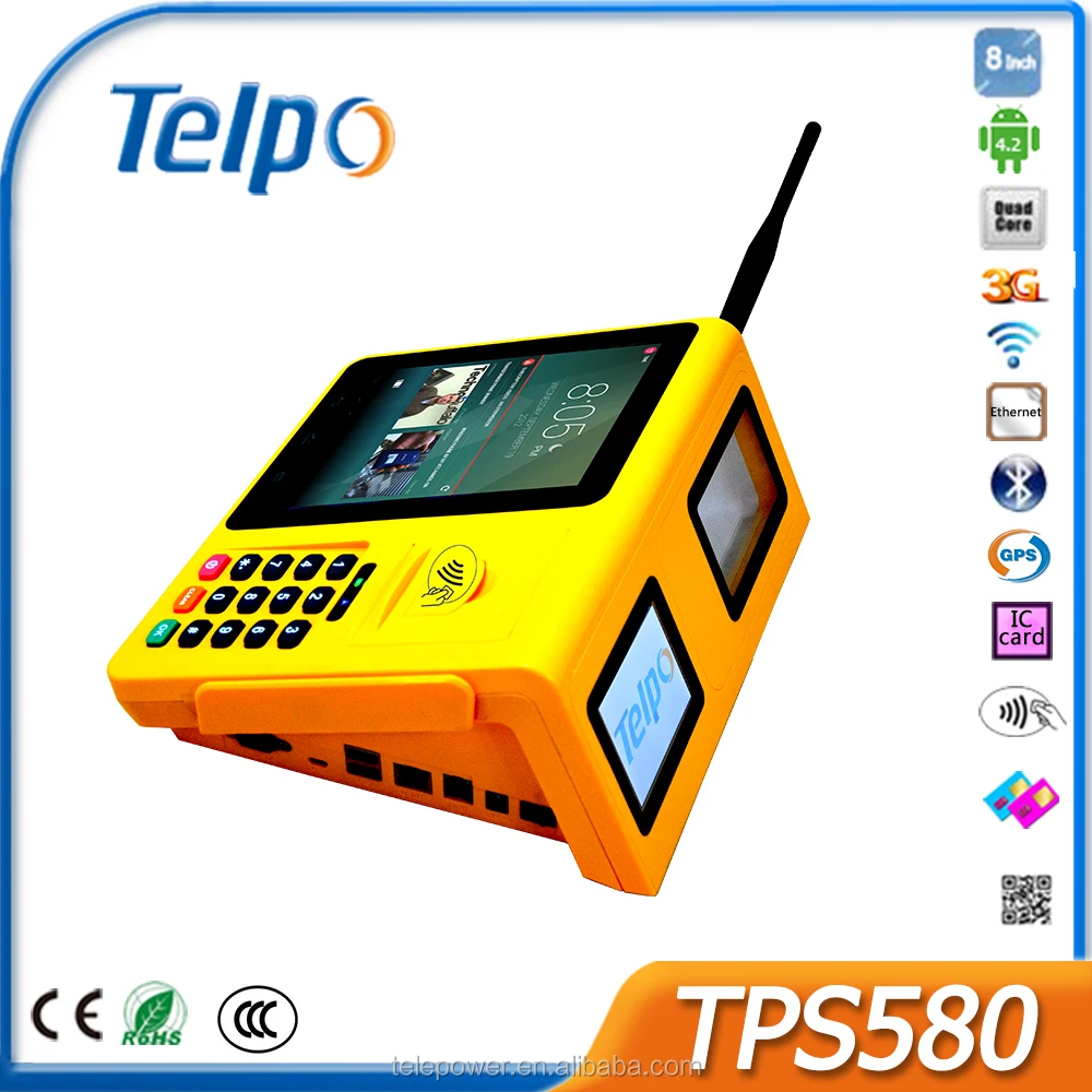 Telpo TPS580 gps gprs, RFID считыватель карман pos Android Desktop