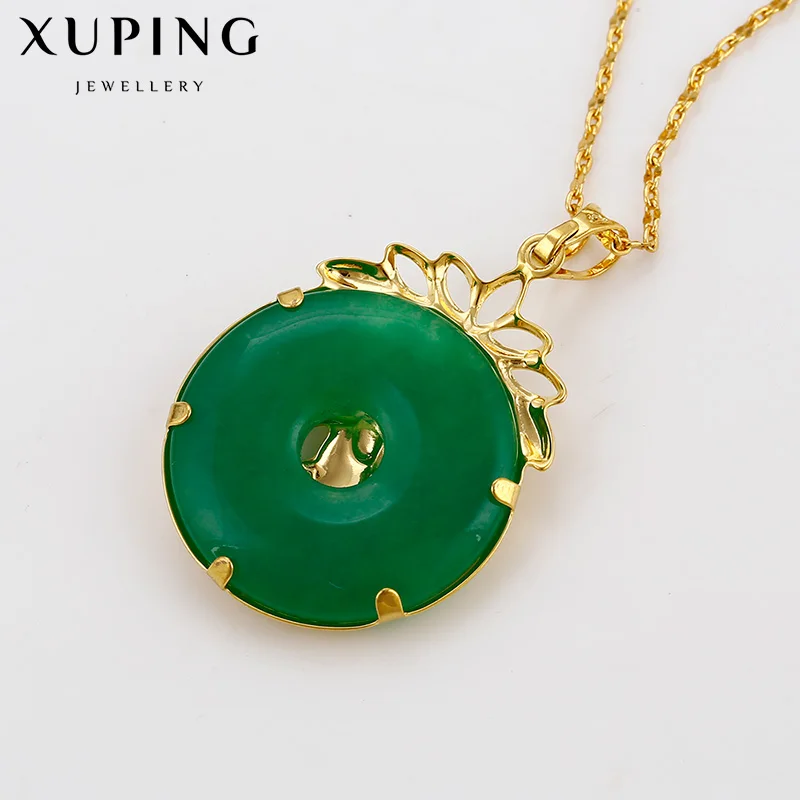 N6606006 xuping stone jewelry Mermaid princess design jade pendant necklace jewelries