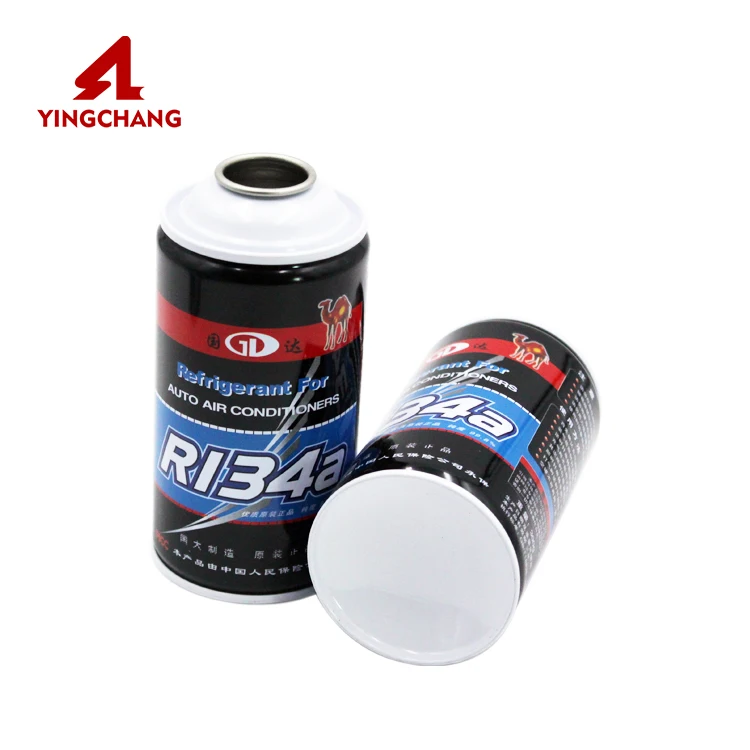 Factory high quality pressure can packaging r600a gas oil 134a empty r134 refrigerant